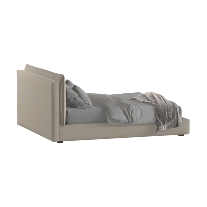 Thea Upholstered Double Bed with Clean Headboard