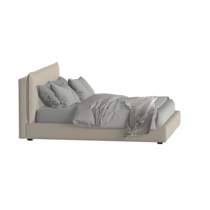 Thea Upholstered Double Bed with Clean Headboard