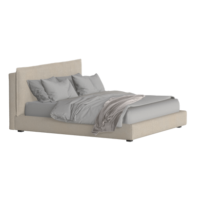 Thea Upholstered Double Bed with Clean Headboard