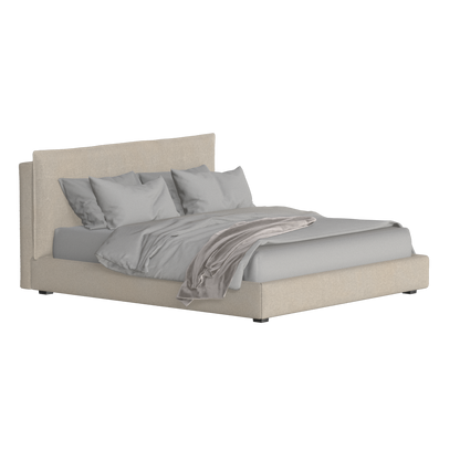 Thea Upholstered Double Bed with Clean Headboard