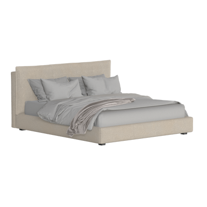 Thea Upholstered Double Bed with Clean Headboard
