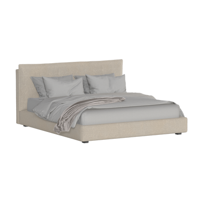 Thea Upholstered Double Bed with Clean Headboard