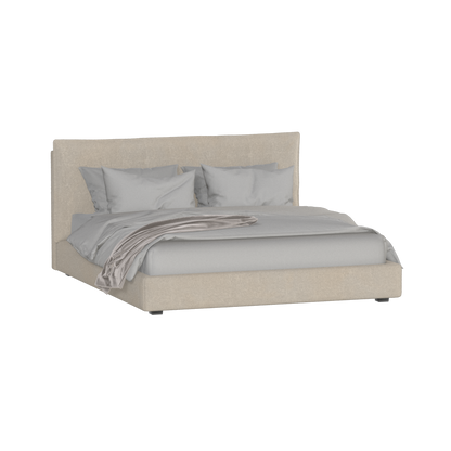 Thea Upholstered Double Bed with Clean Headboard