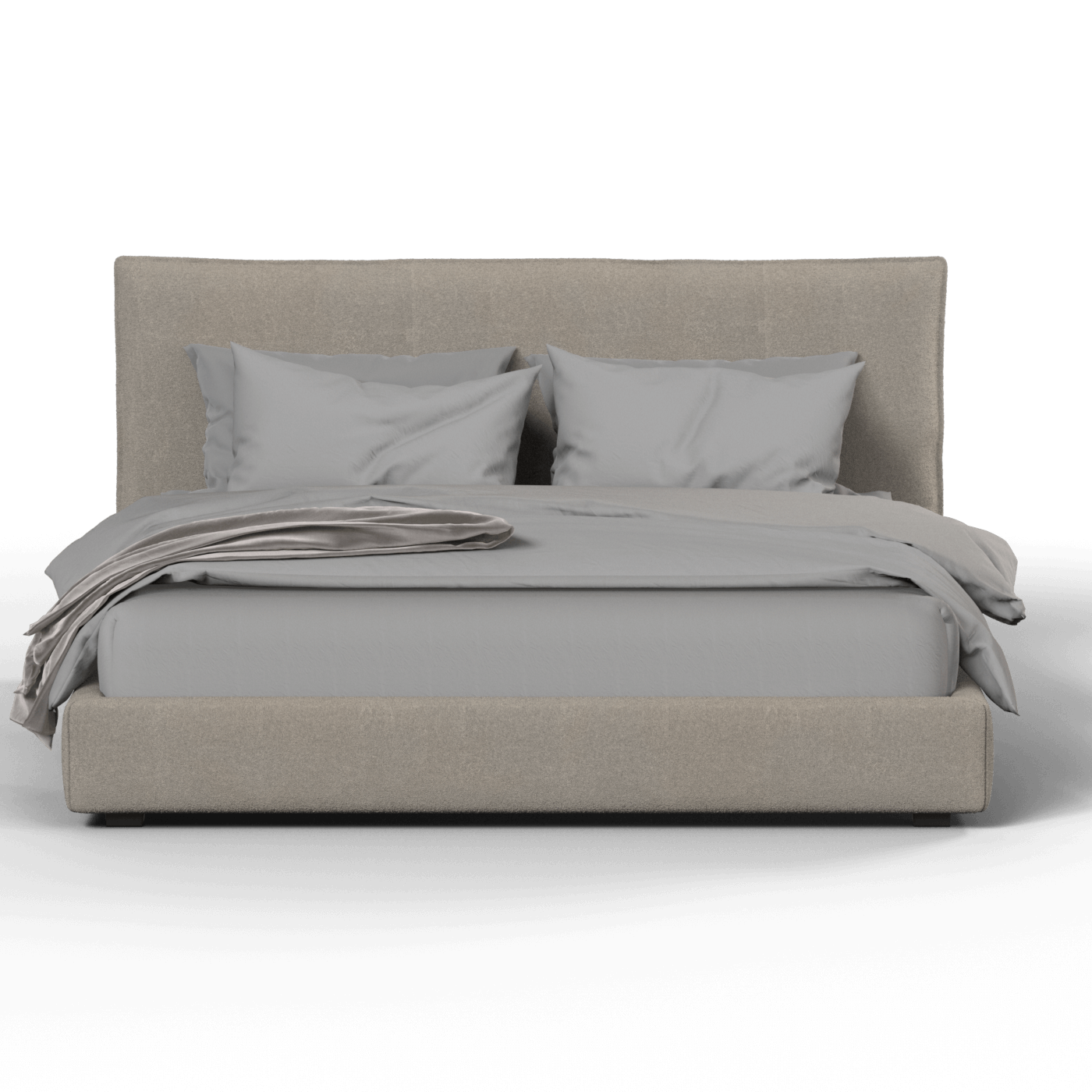 Thea Upholstered Double Bed with Clean Headboard