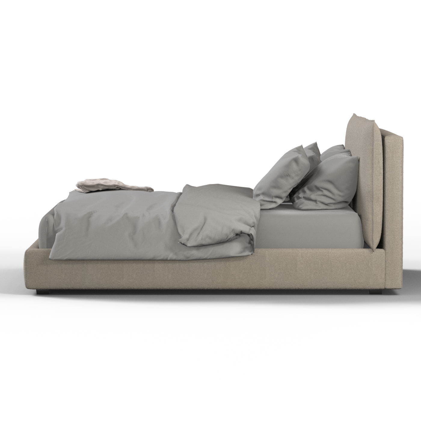 Thea Upholstered Double Bed with Clean Headboard