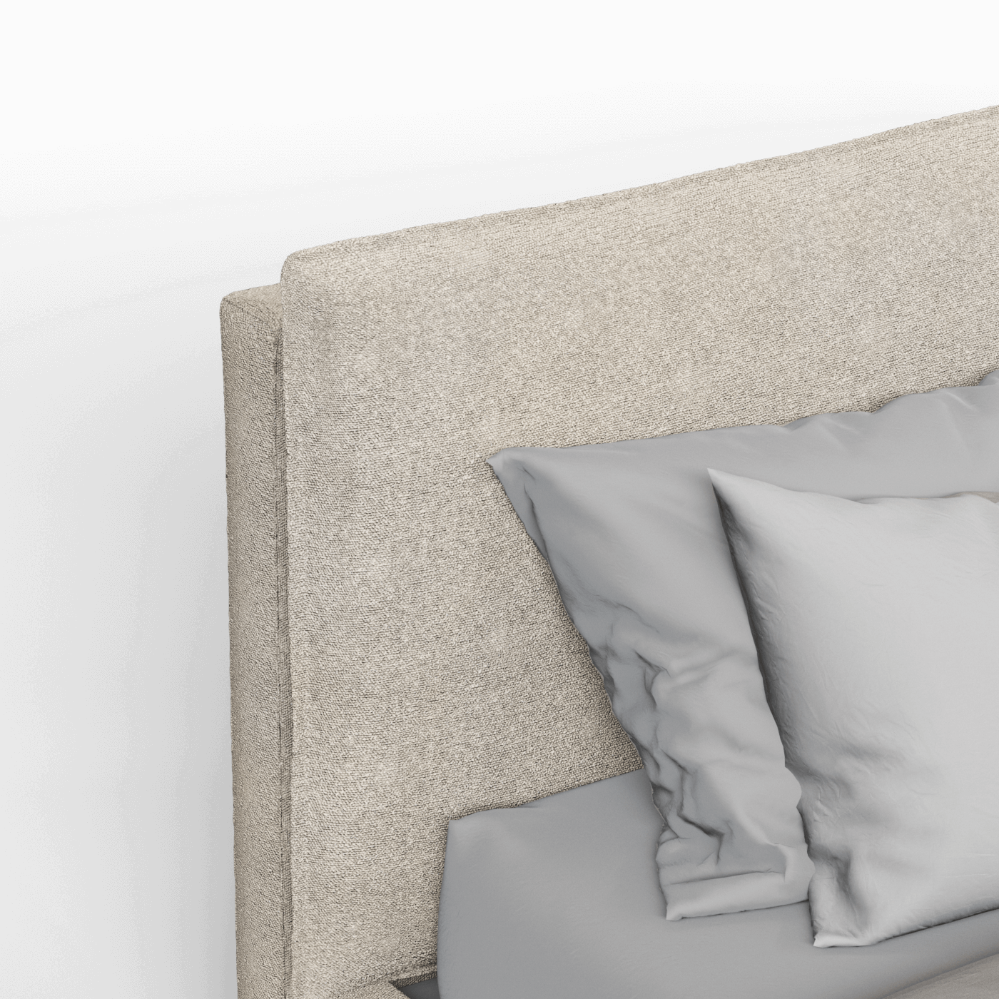 Thea Upholstered Double Bed with Clean Headboard