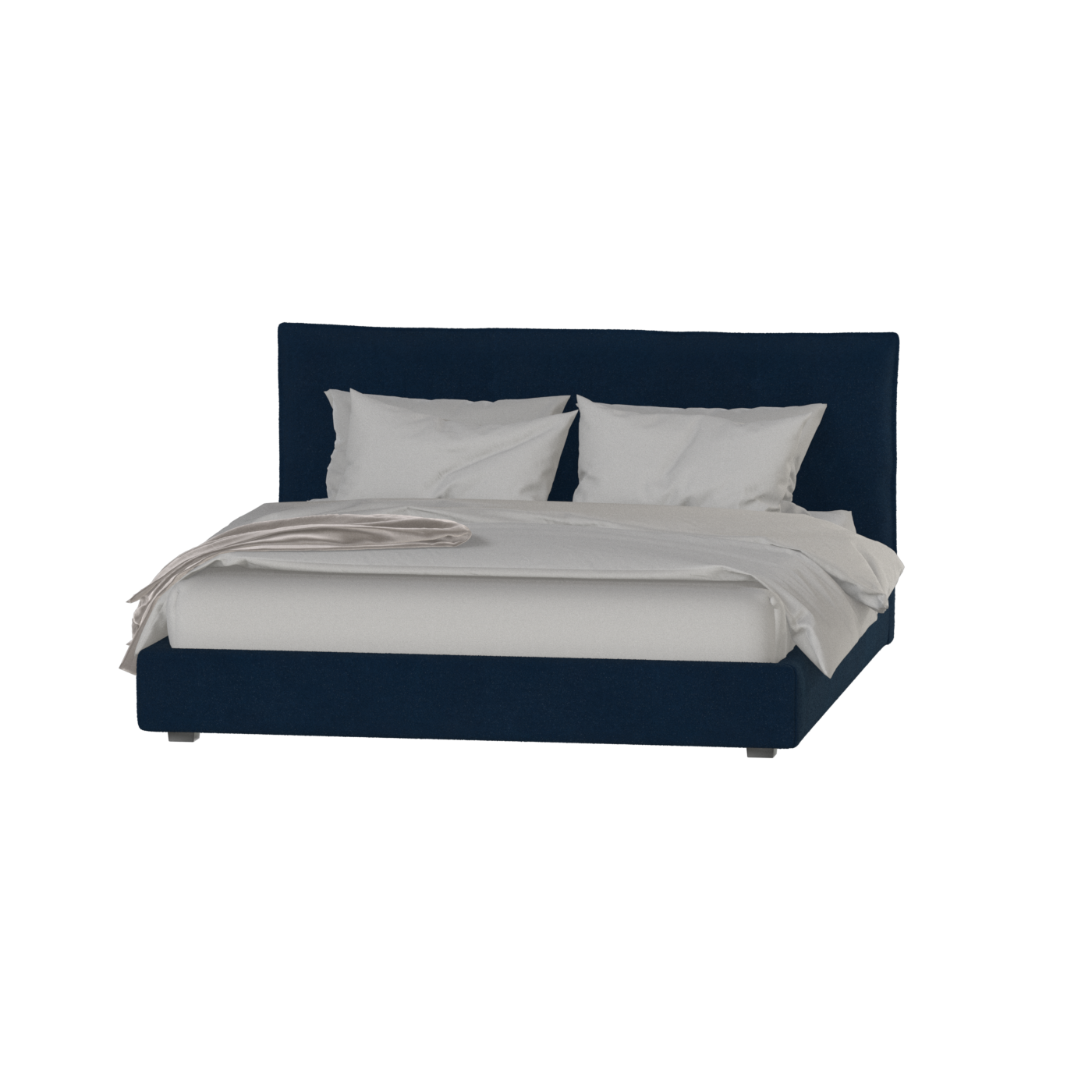Thea Upholstered Double Bed with Clean Headboard