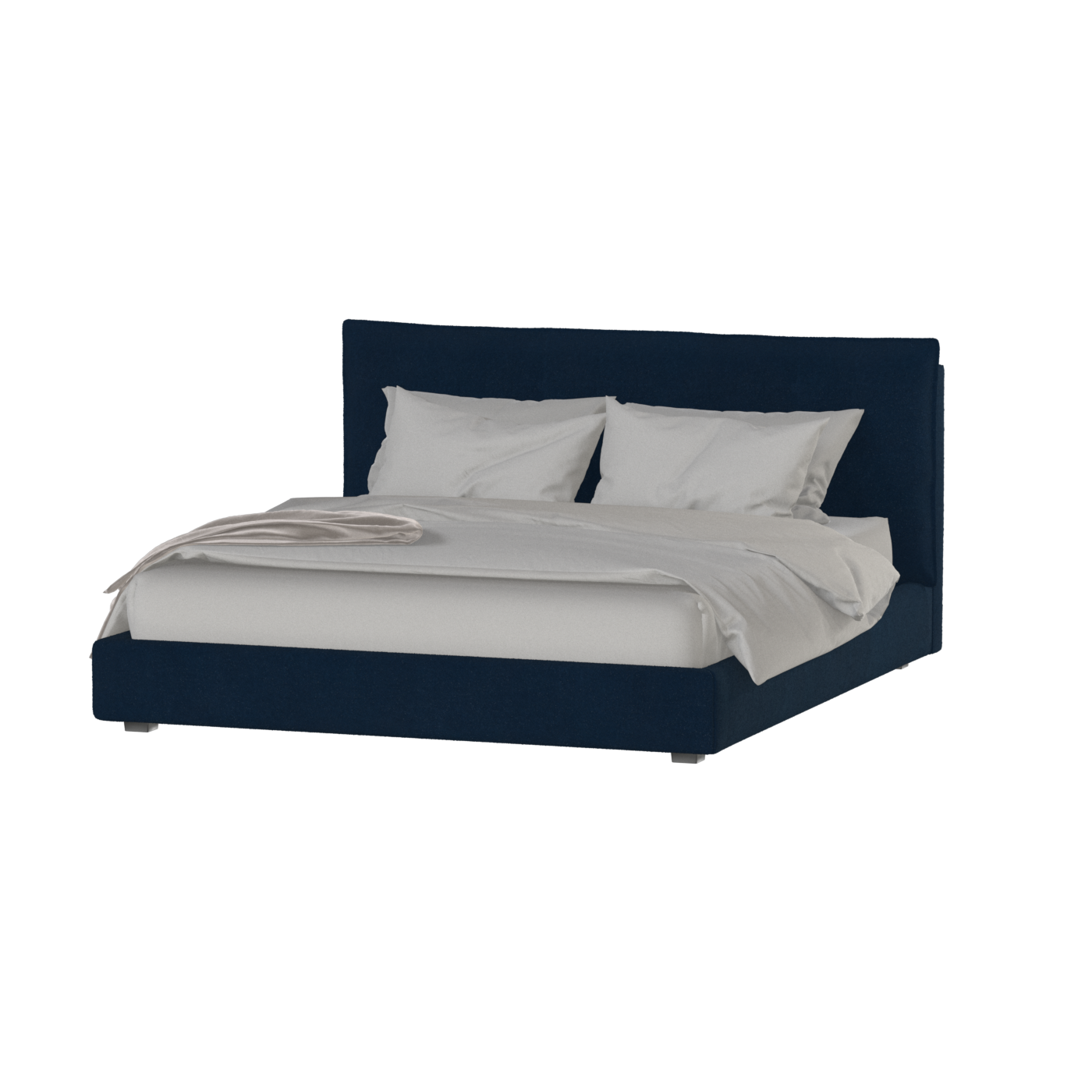 Thea Upholstered Double Bed with Clean Headboard