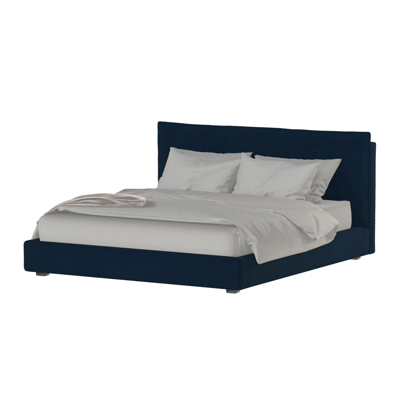 Thea Upholstered Double Bed with Clean Headboard