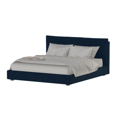 Thea Upholstered Double Bed with Clean Headboard