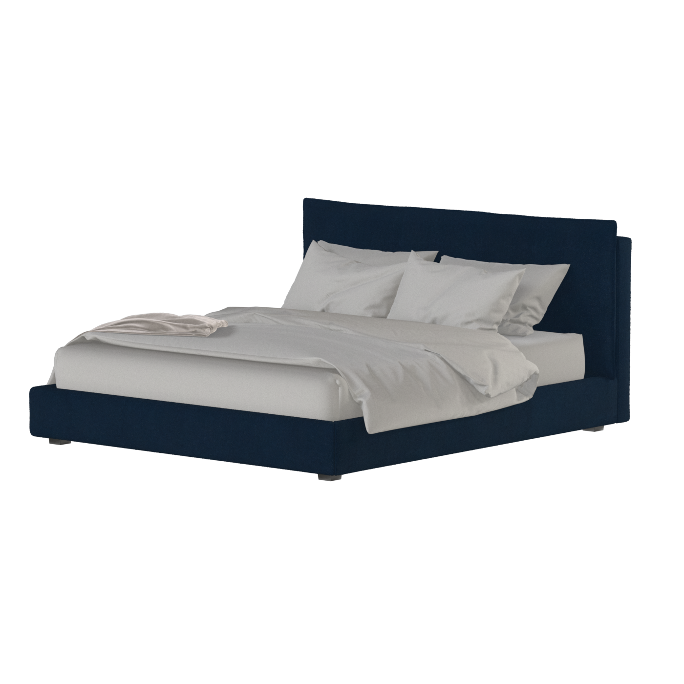 Thea Upholstered Double Bed with Clean Headboard