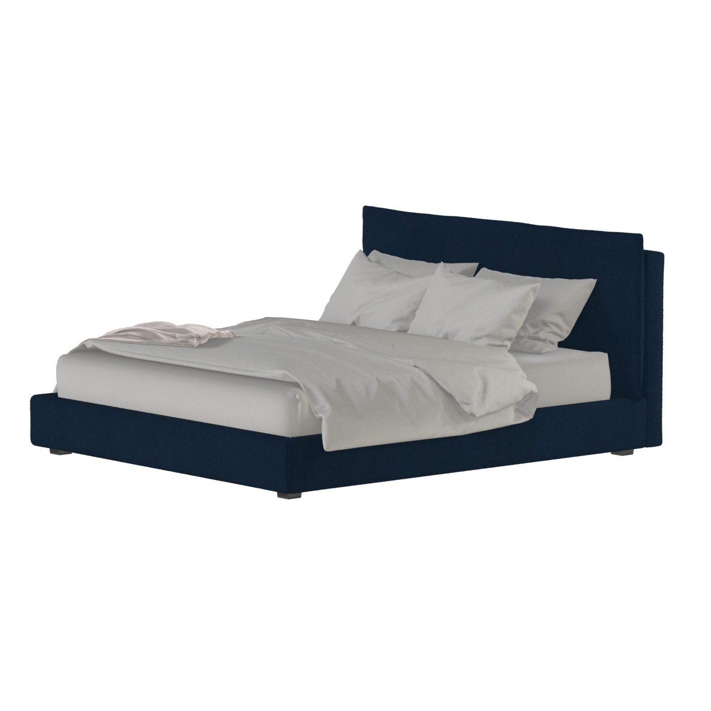 Thea Upholstered Double Bed with Clean Headboard