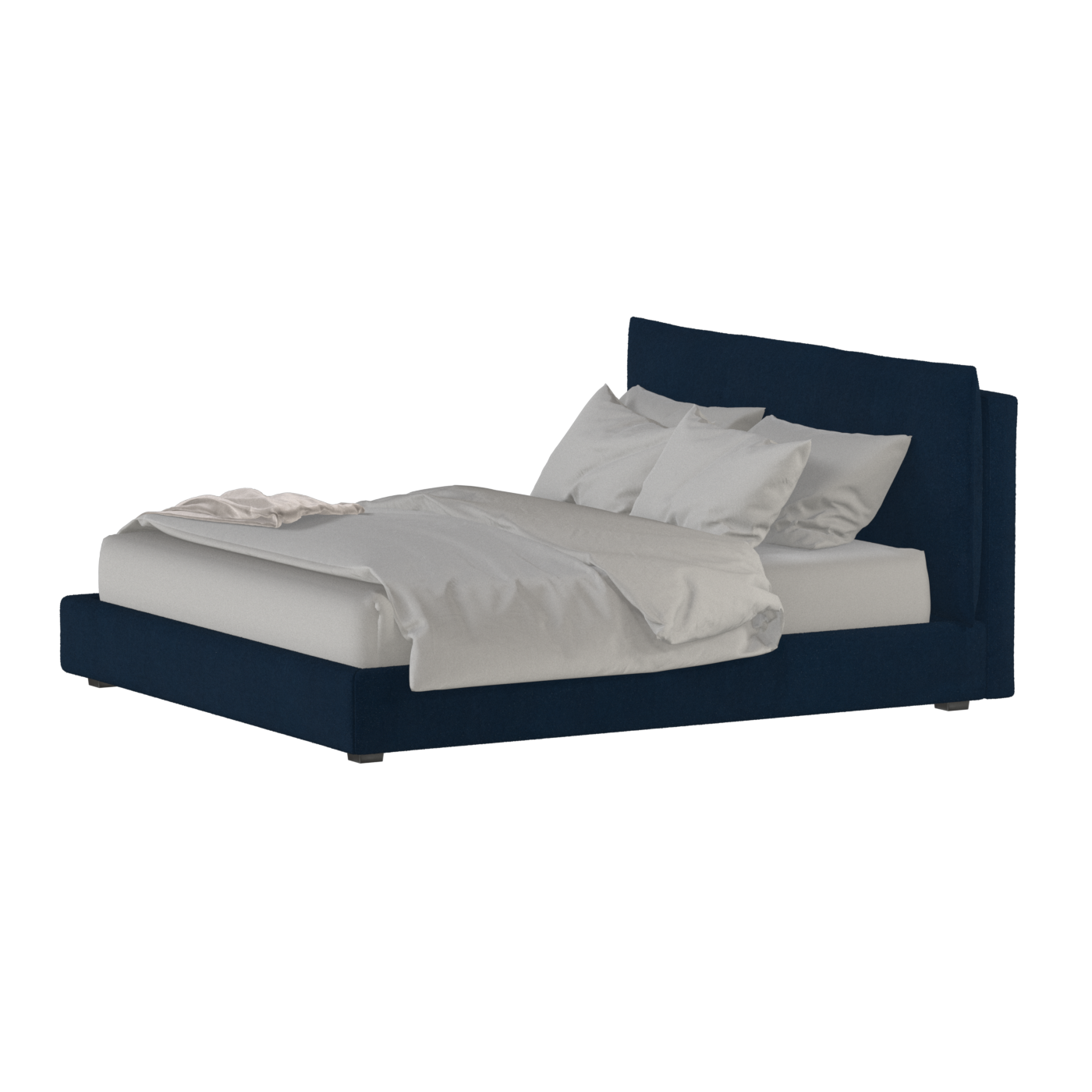 Thea Upholstered Double Bed with Clean Headboard