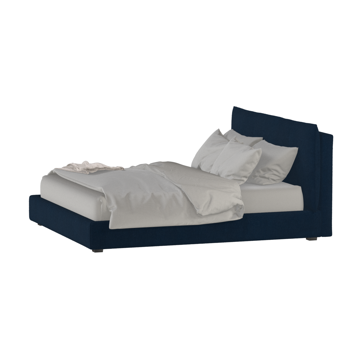 Thea Upholstered Double Bed with Clean Headboard