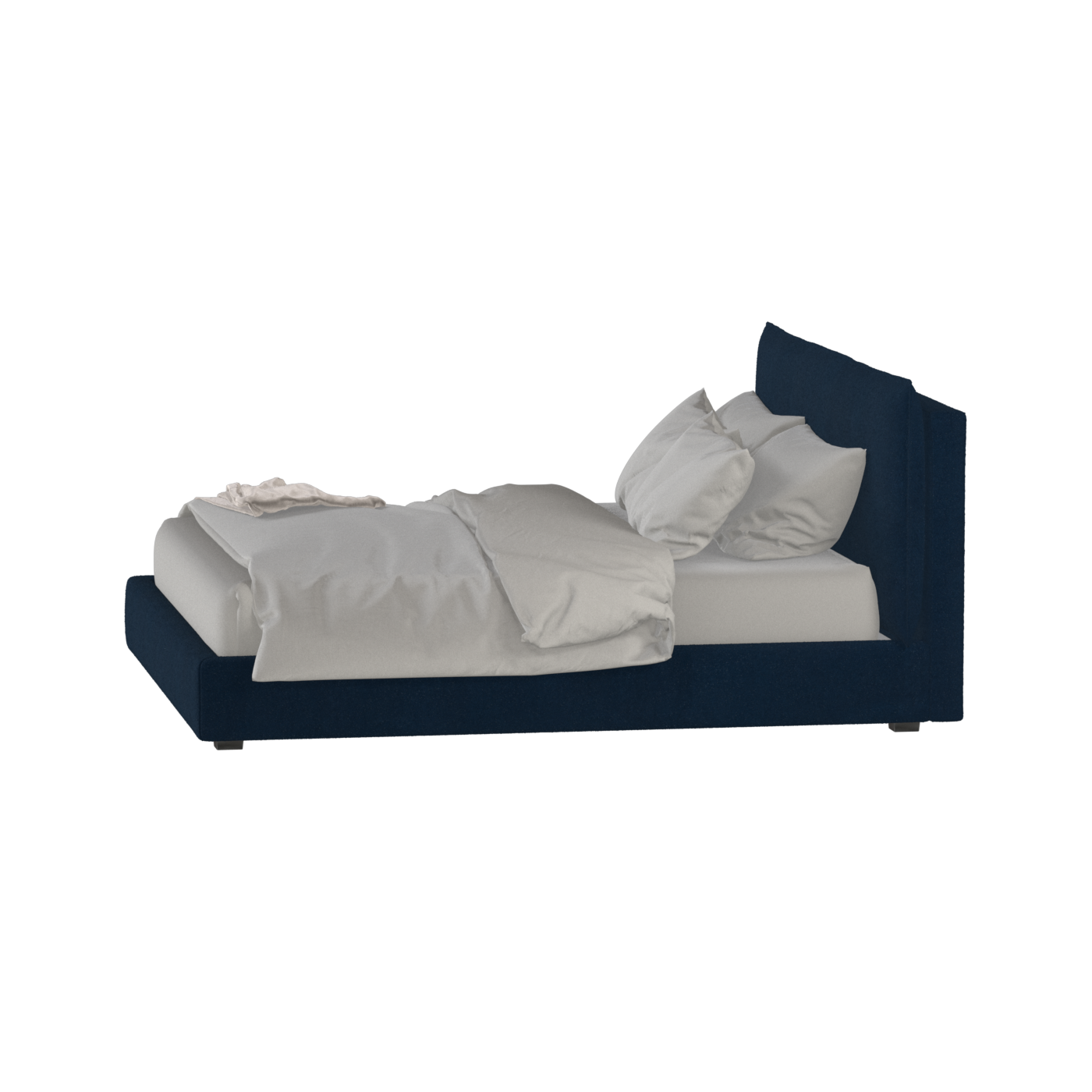 Thea Upholstered Double Bed with Clean Headboard