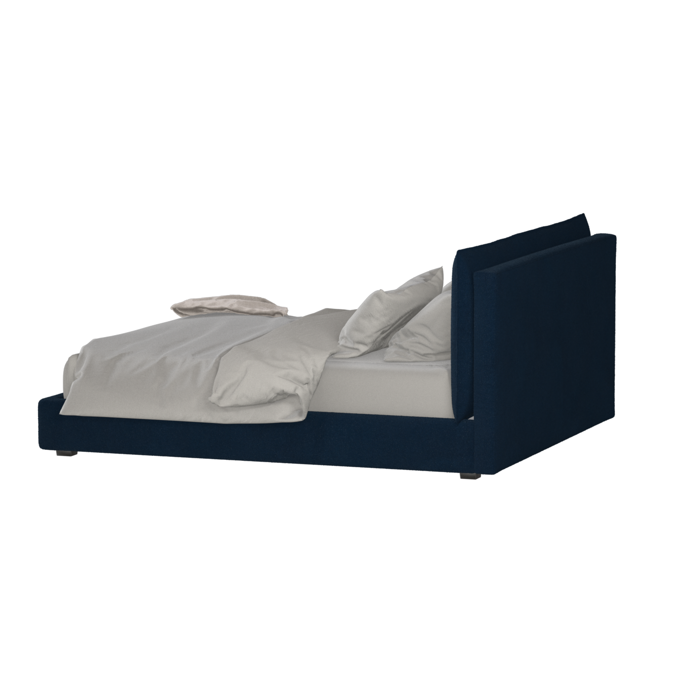 Thea Upholstered Double Bed with Clean Headboard