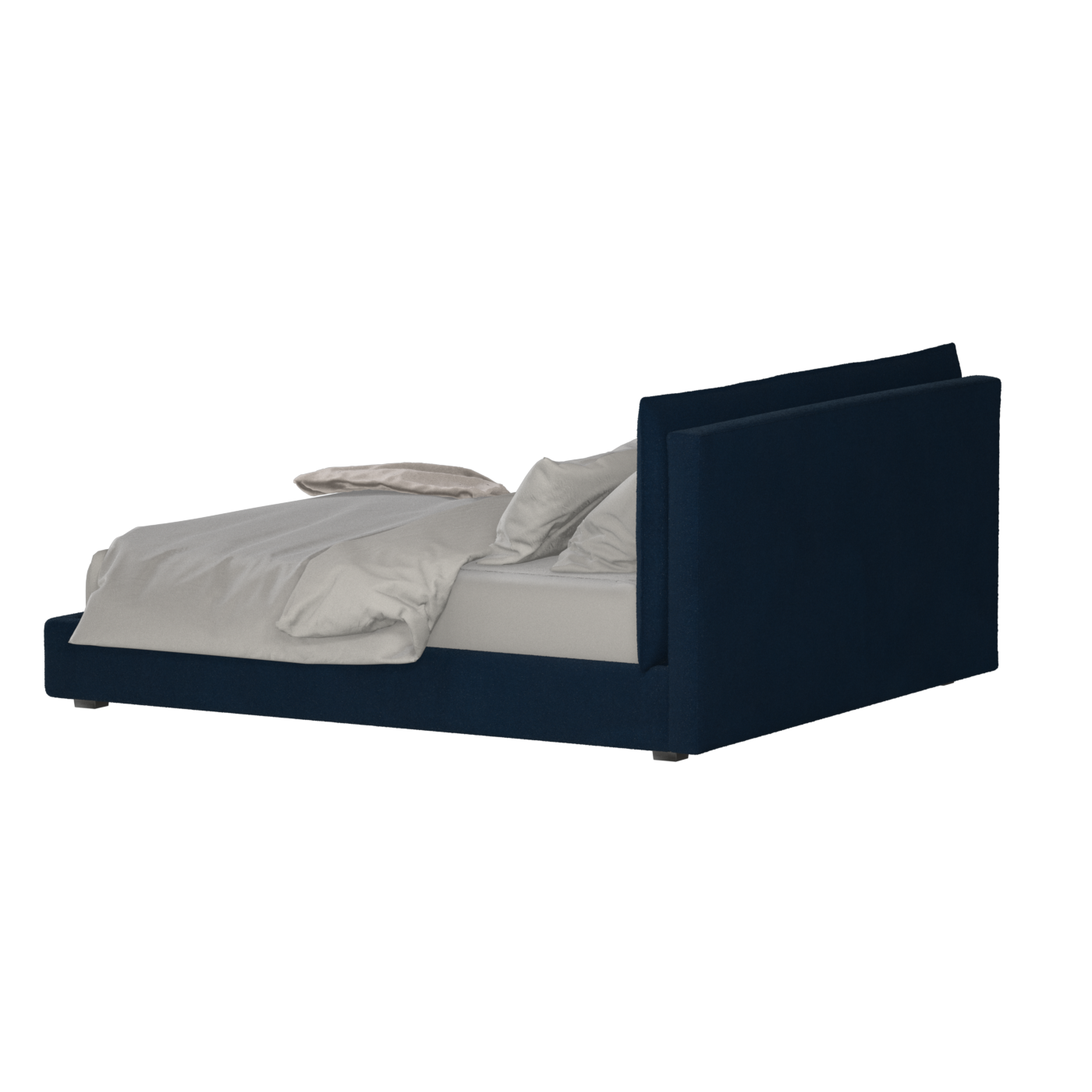 Thea Upholstered Double Bed with Clean Headboard
