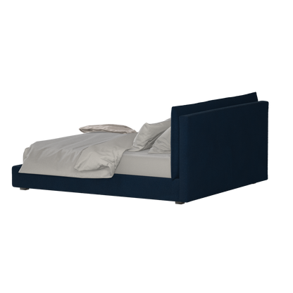 Thea Upholstered Double Bed with Clean Headboard