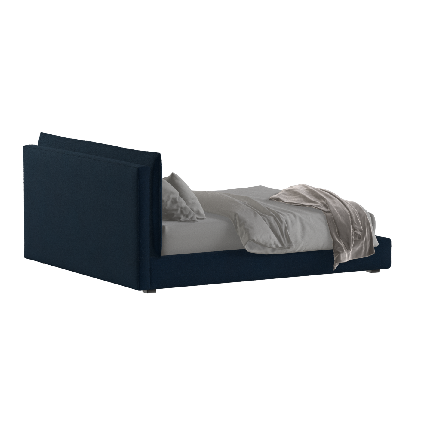 Thea Upholstered Double Bed with Clean Headboard