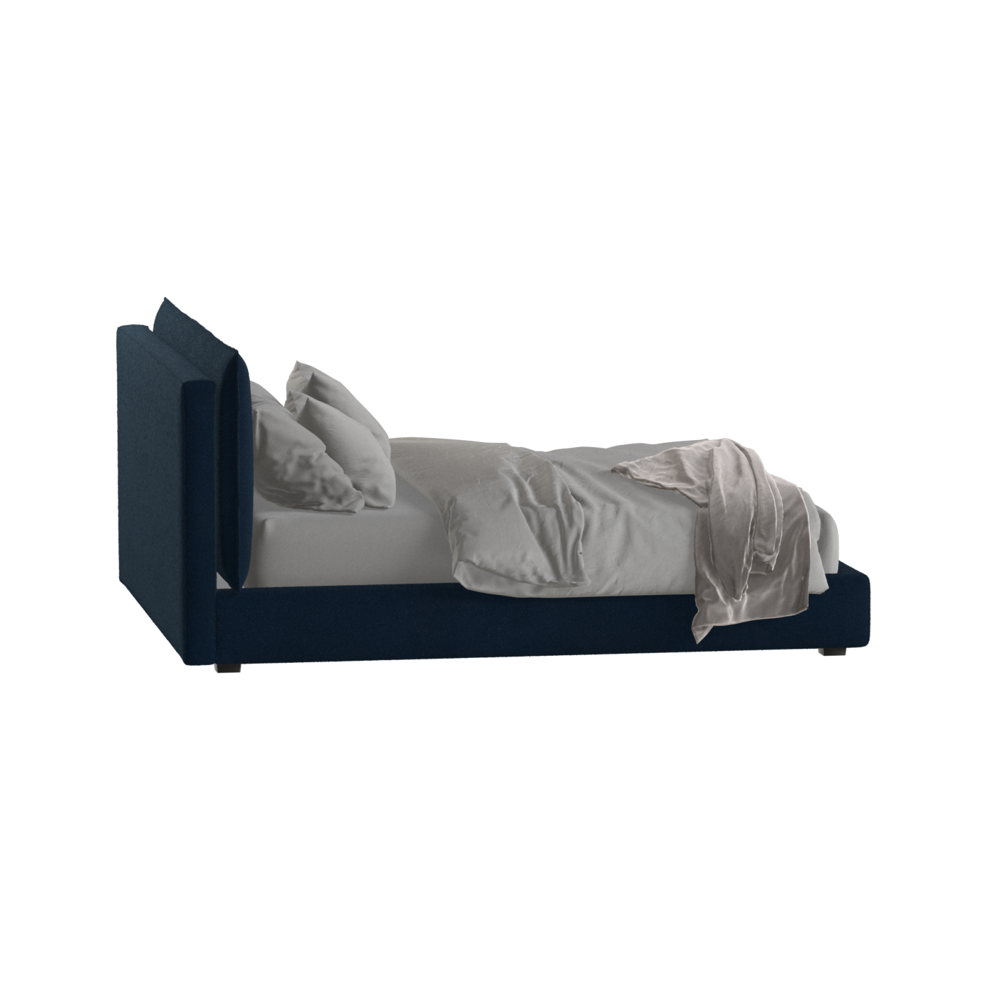Thea Upholstered Double Bed with Clean Headboard