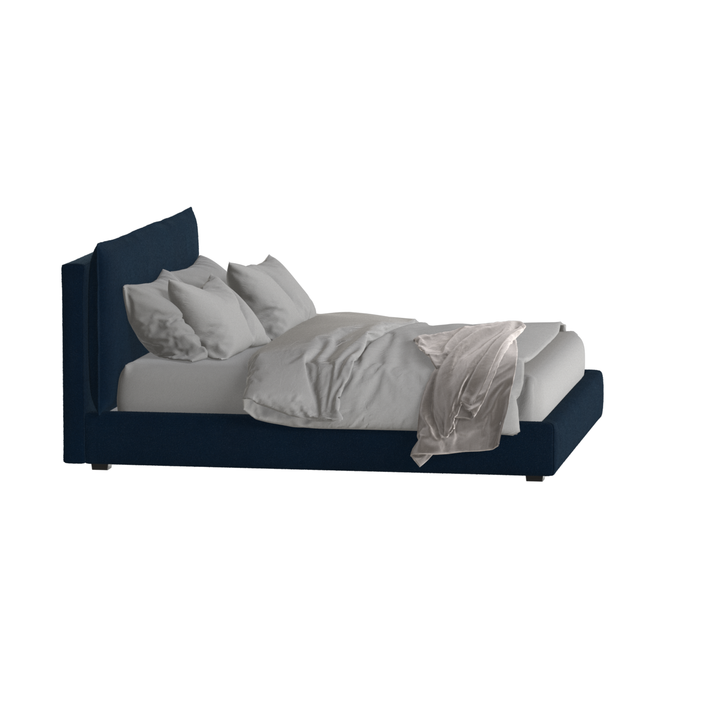 Thea Upholstered Double Bed with Clean Headboard
