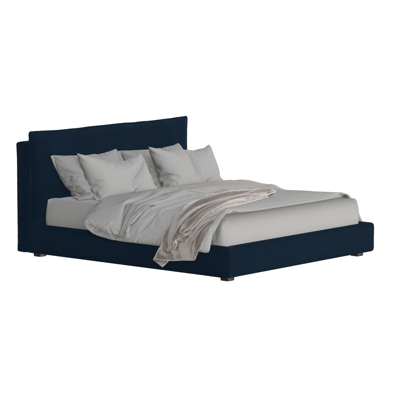 Thea Upholstered Double Bed with Clean Headboard