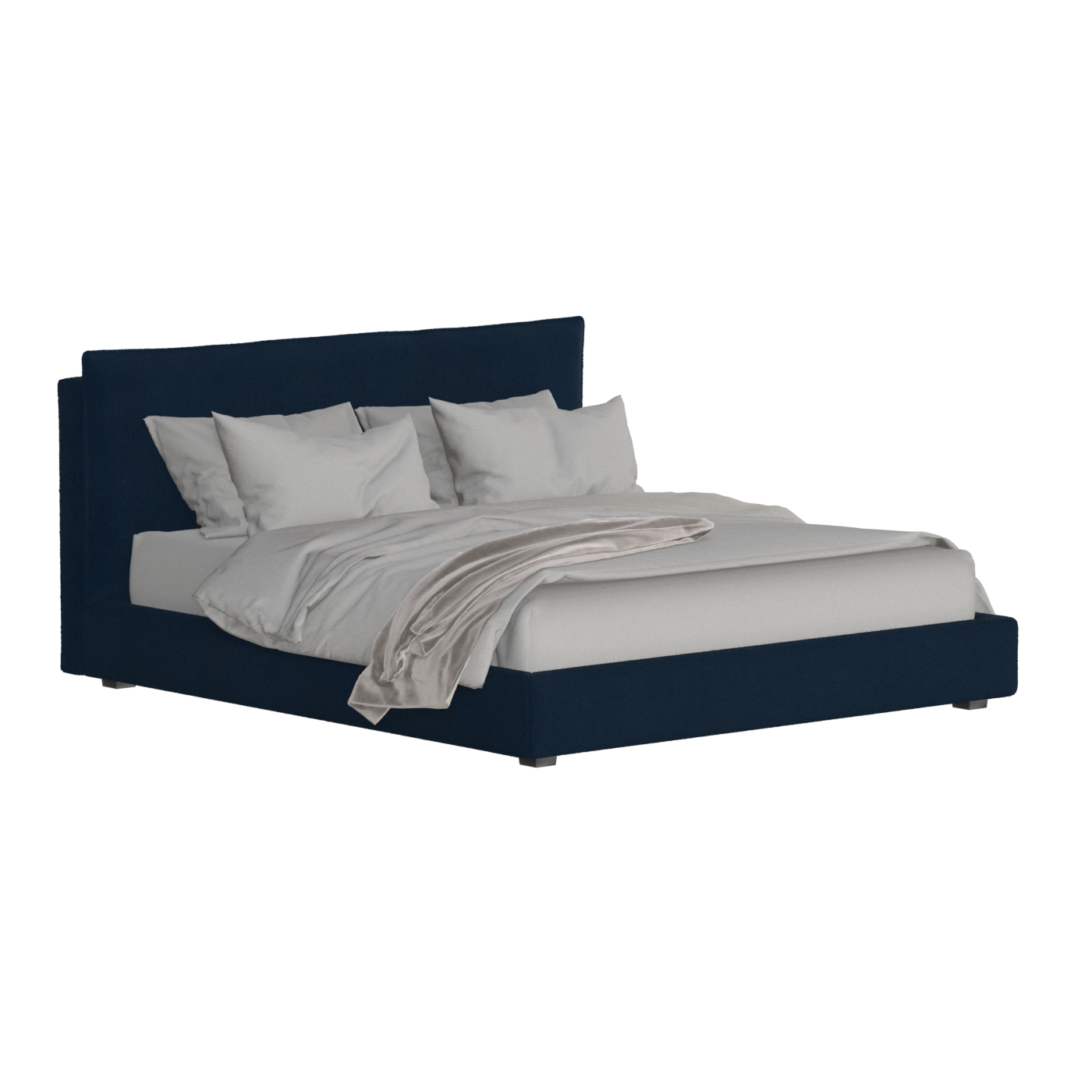 Thea Upholstered Double Bed with Clean Headboard