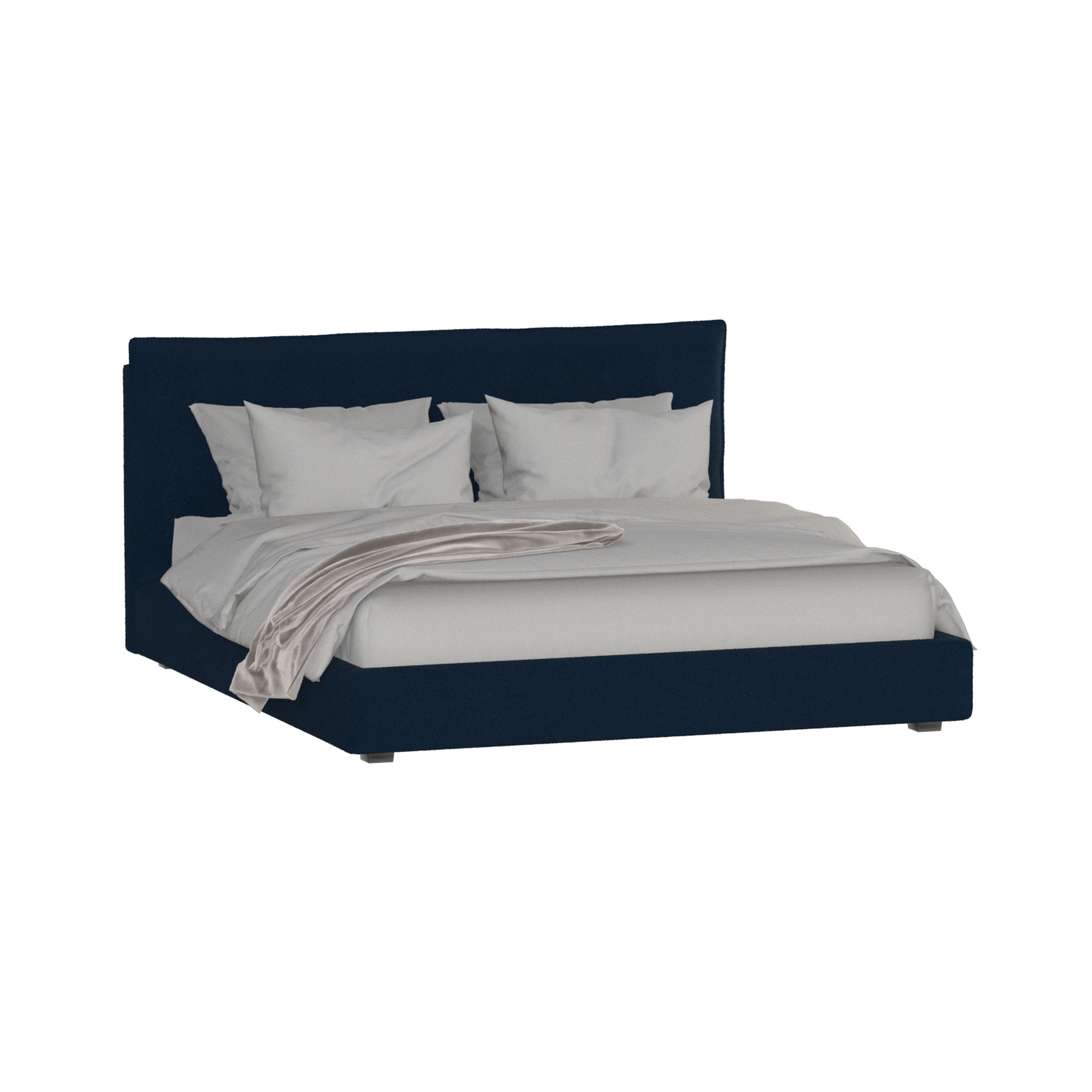 Thea Upholstered Double Bed with Clean Headboard
