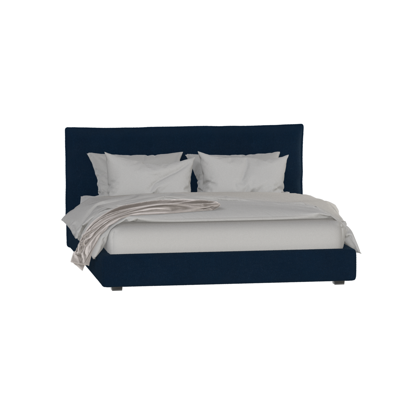 Thea Upholstered Double Bed with Clean Headboard