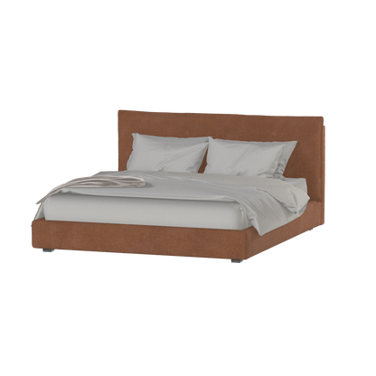 Thea Upholstered Double Bed with Clean Headboard