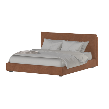 Thea Upholstered Double Bed with Clean Headboard
