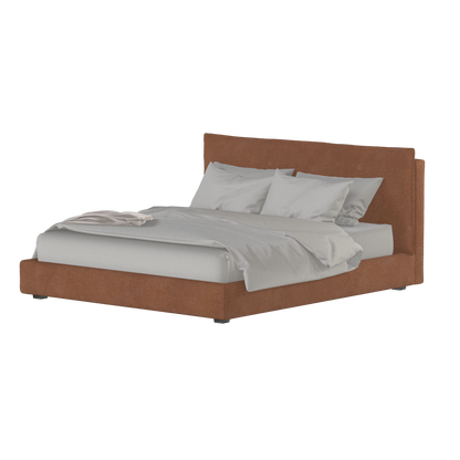 Thea Upholstered Double Bed with Clean Headboard