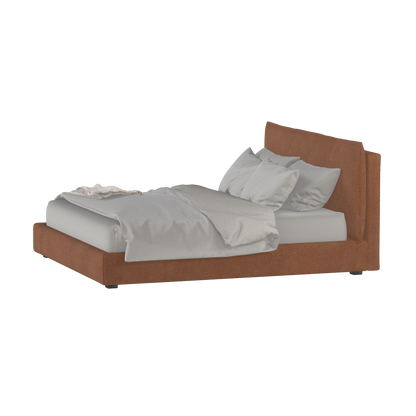 Thea Upholstered Double Bed with Clean Headboard
