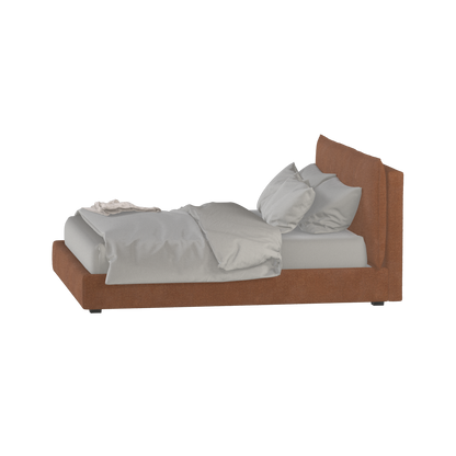 Thea Upholstered Double Bed with Clean Headboard
