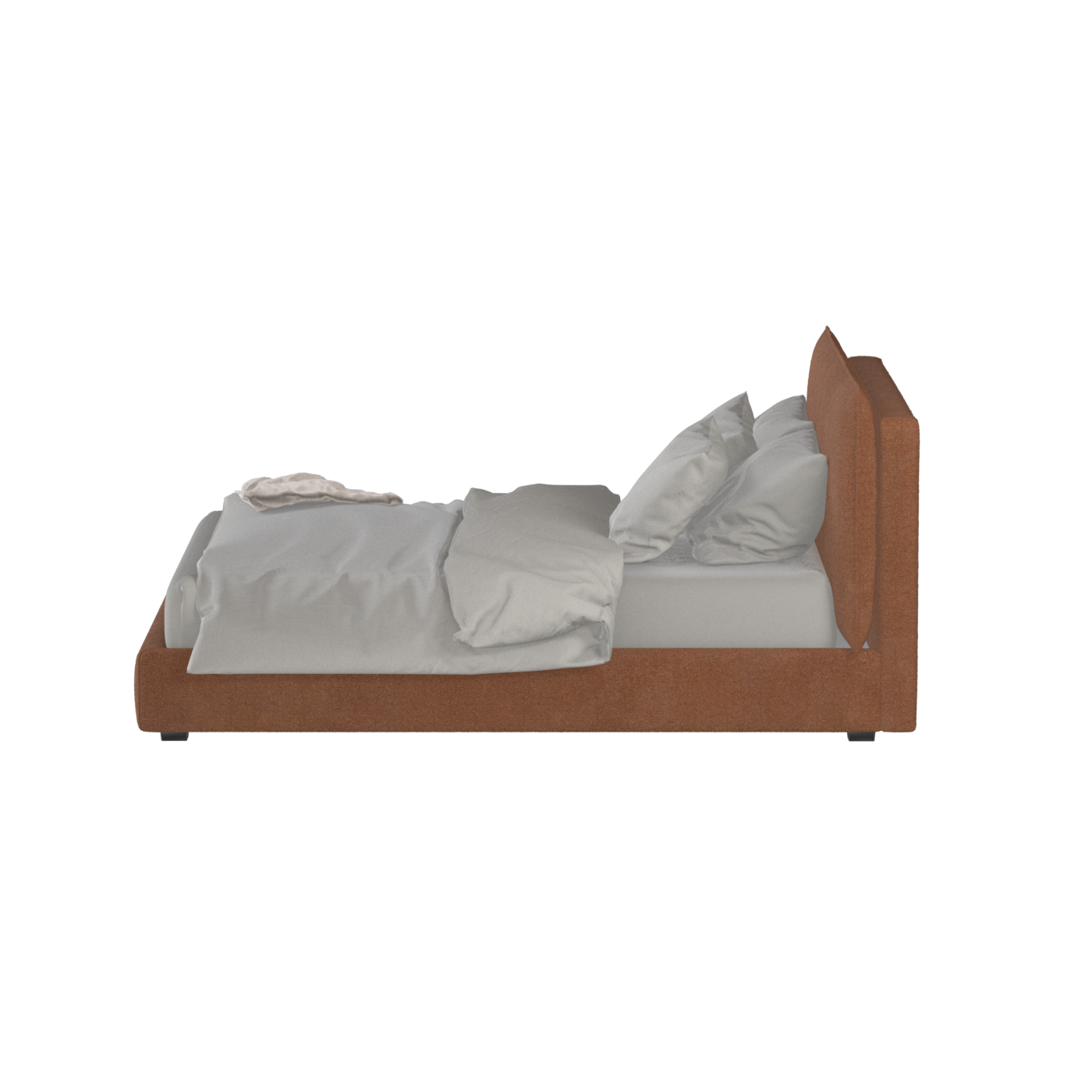 Thea Upholstered Double Bed with Clean Headboard