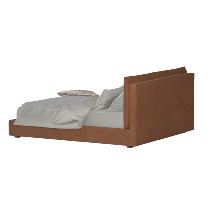 Thea Upholstered Double Bed with Clean Headboard