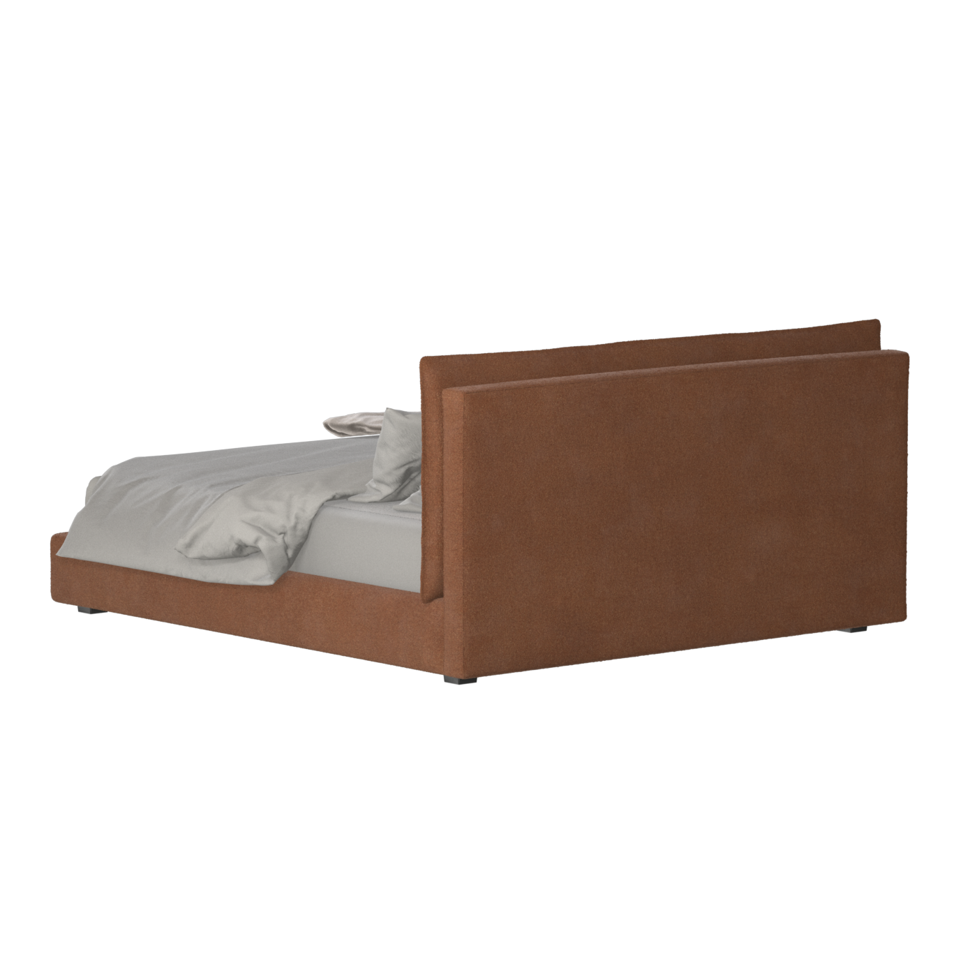 Thea Upholstered Double Bed with Clean Headboard