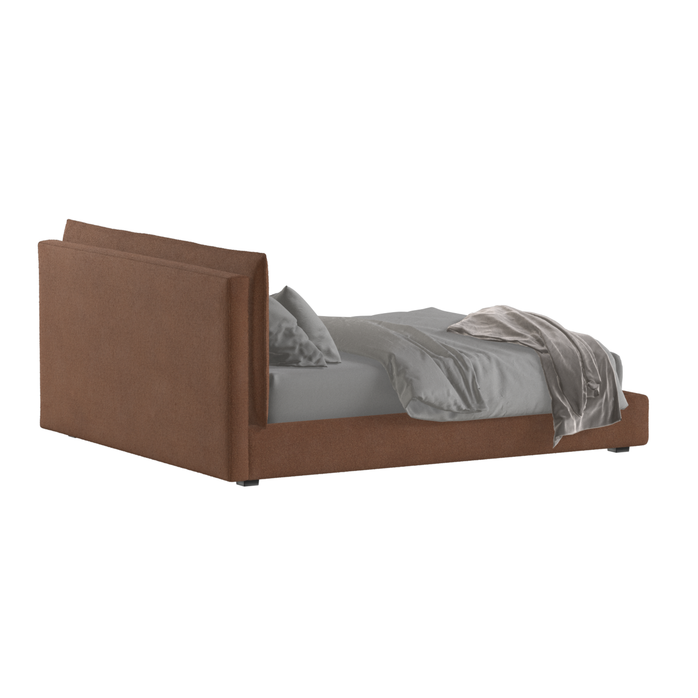 Thea Upholstered Double Bed with Clean Headboard