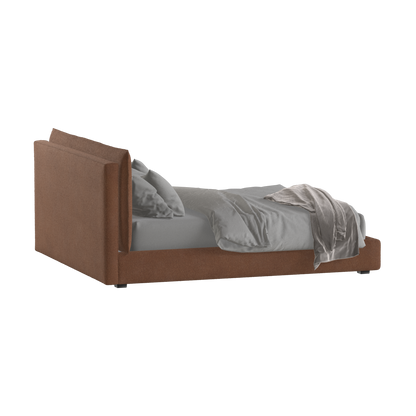Thea Upholstered Double Bed with Clean Headboard