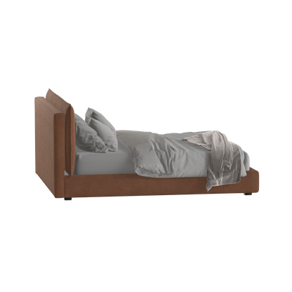 Thea Upholstered Double Bed with Clean Headboard