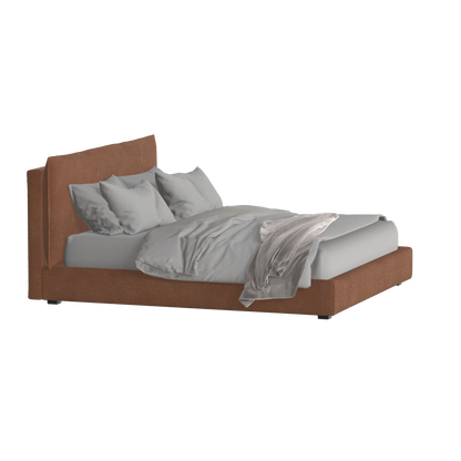 Thea Upholstered Double Bed with Clean Headboard