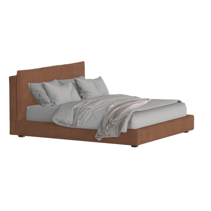 Thea Upholstered Double Bed with Clean Headboard