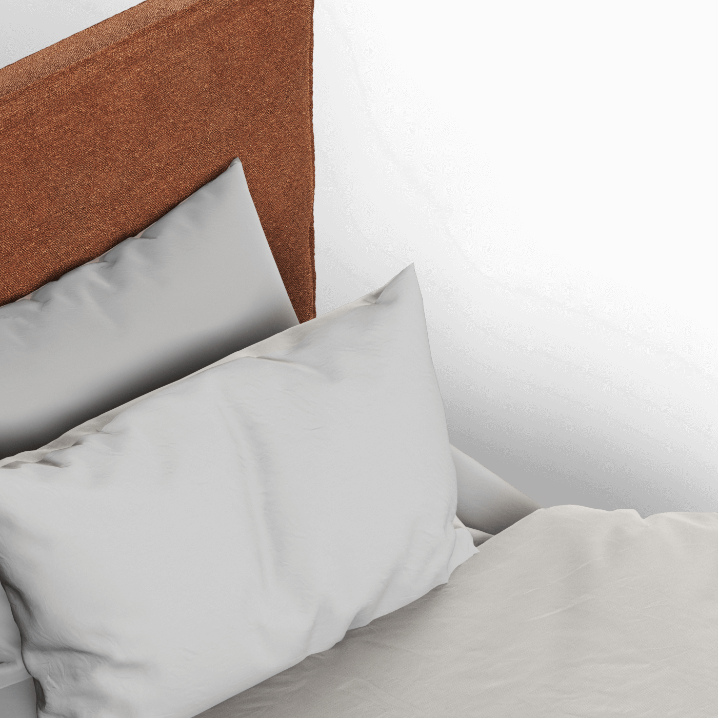 Thea Upholstered Double Bed with Clean Headboard