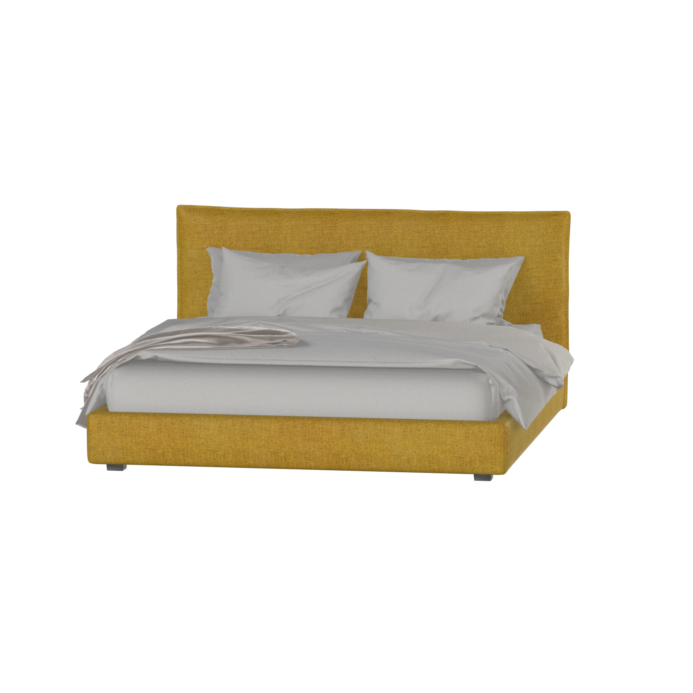 Thea Upholstered Double Bed with Clean Headboard