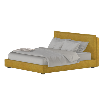 Thea Upholstered Double Bed with Clean Headboard