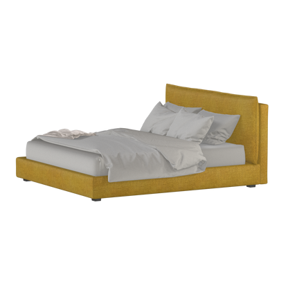 Thea Upholstered Double Bed with Clean Headboard