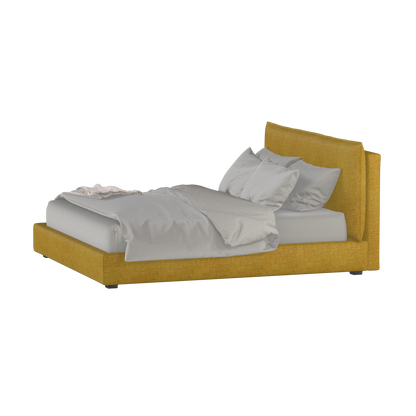 Thea Upholstered Double Bed with Clean Headboard
