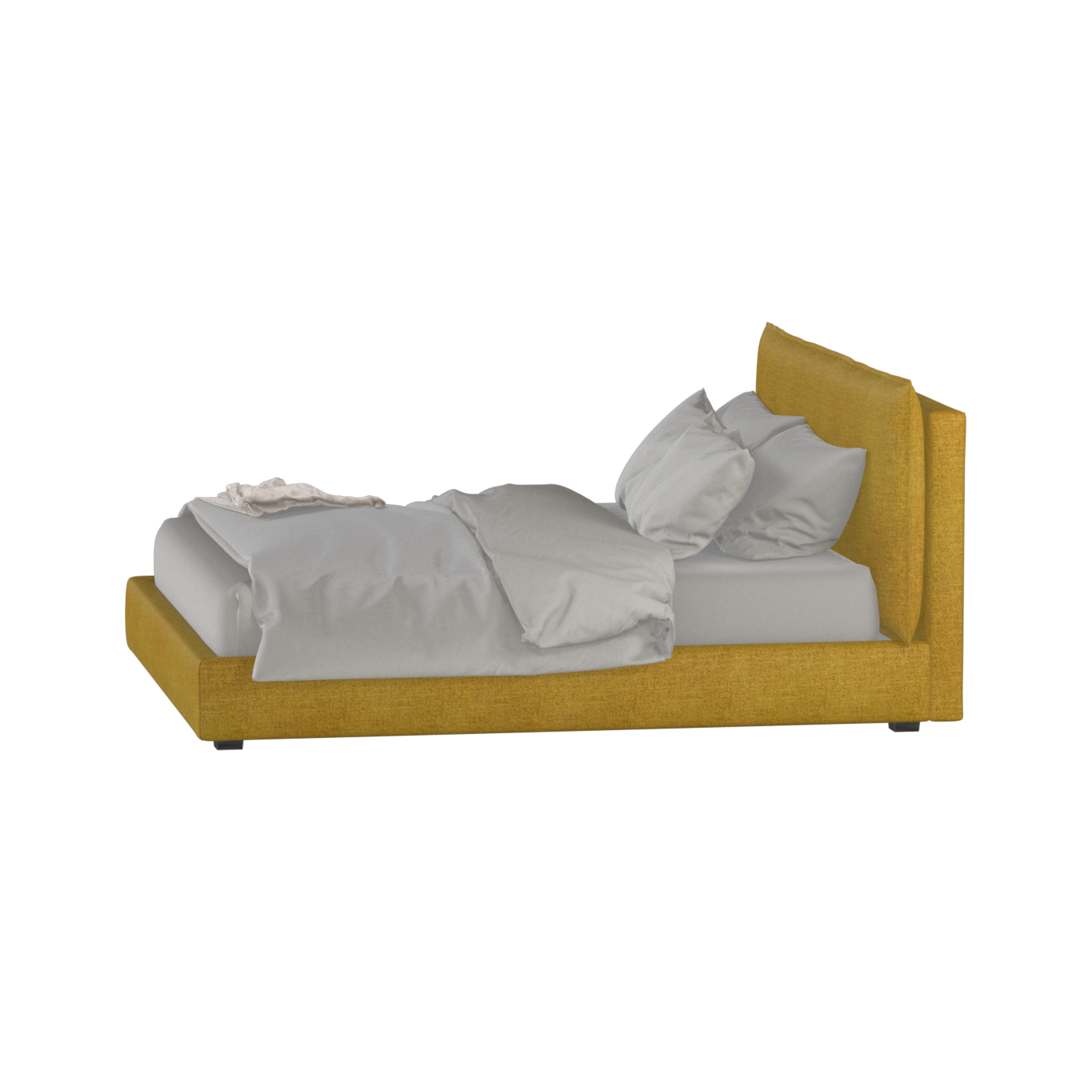 Thea Upholstered Double Bed with Clean Headboard