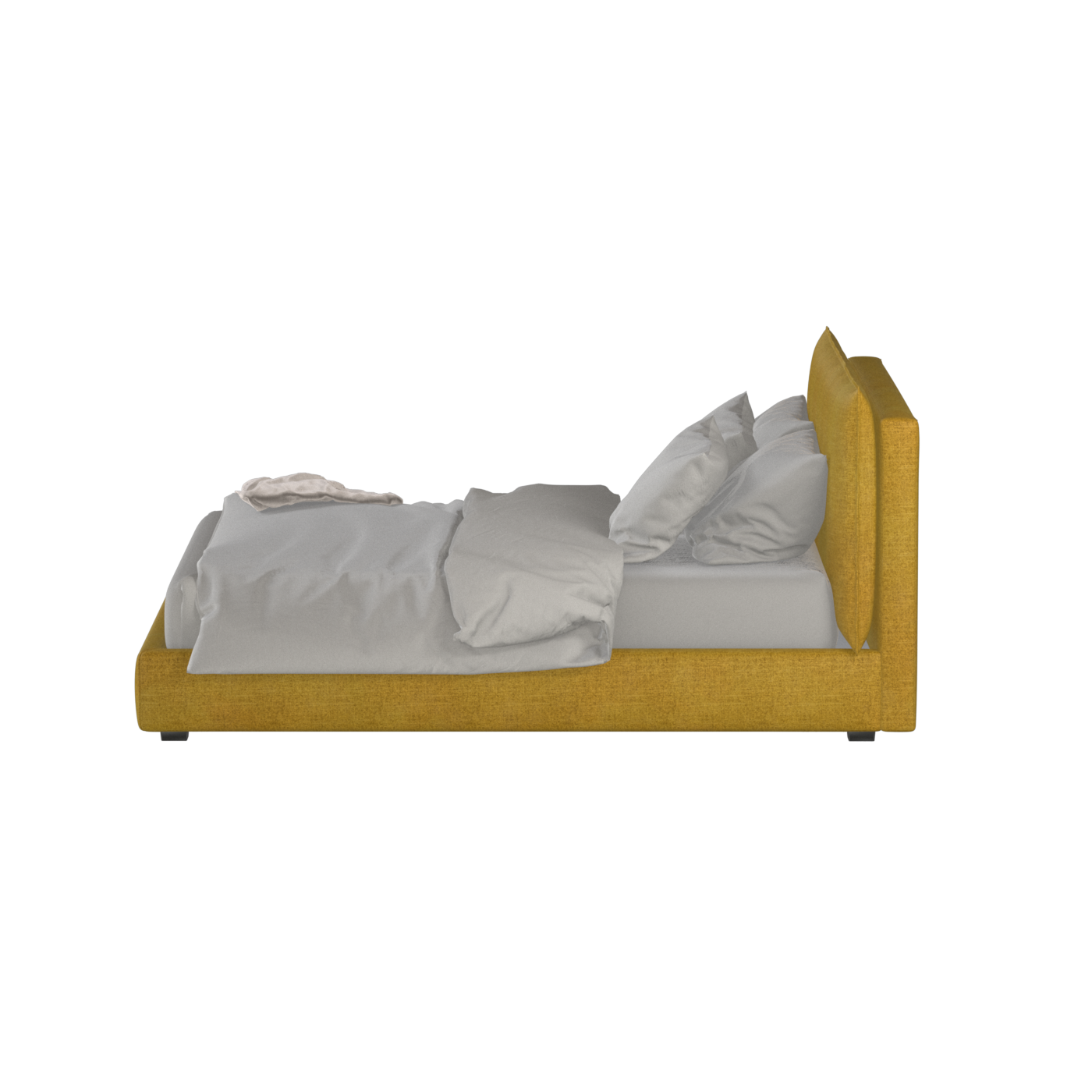 Thea Upholstered Double Bed with Clean Headboard