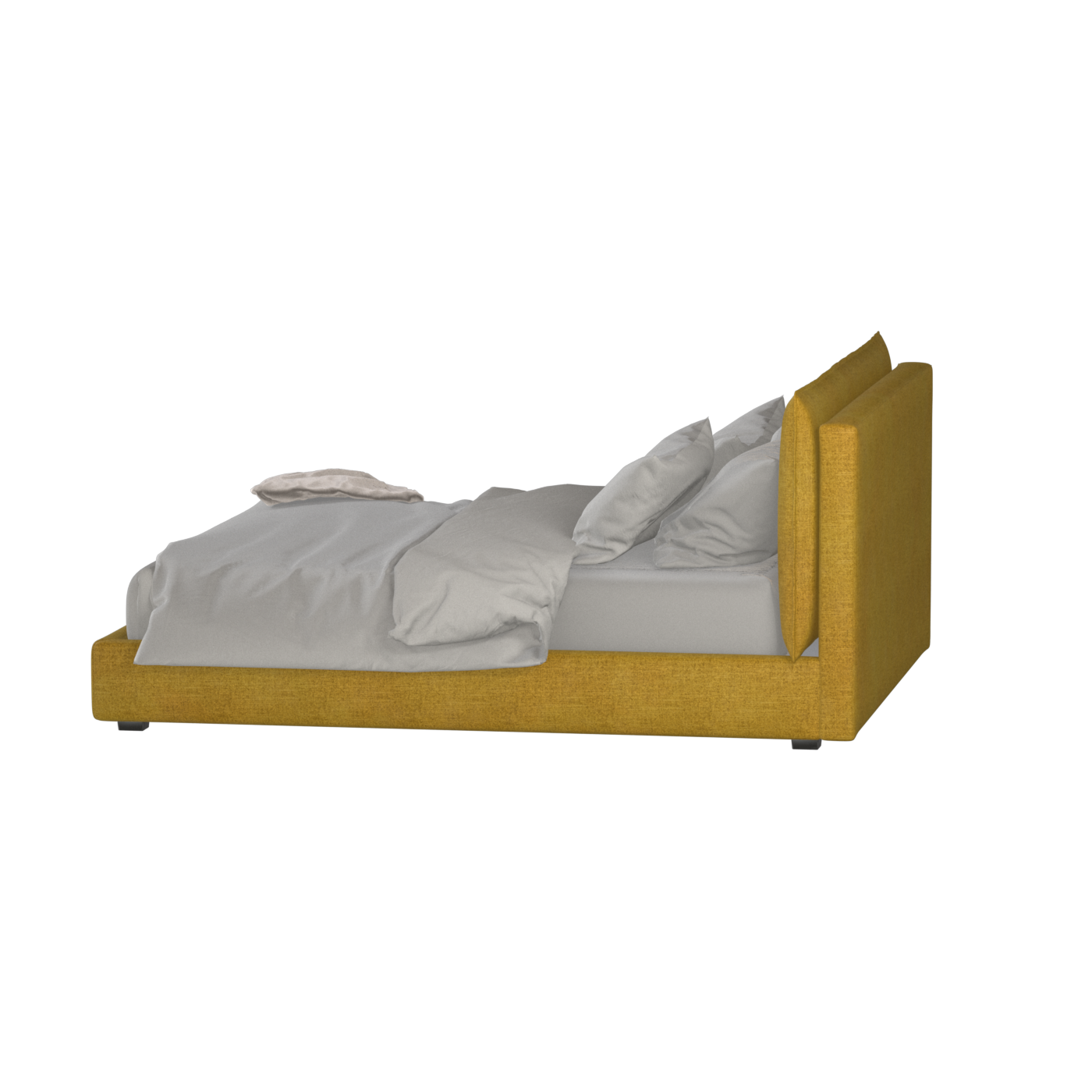 Thea Upholstered Double Bed with Clean Headboard